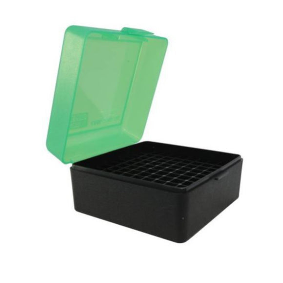 MTM Non Handled Flip Top 100 Round Rifle Ammo Box 308cal Green/Black