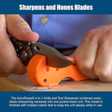 Accusharp 4-in-1 Knife and Tool Sharpener - Blaze Orange