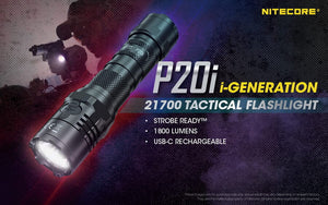 NITECORE RECHARGEABLE TACTICAL LED FLASHLIGHT WITH CERAMIC-TIPPED STRIKE BEZEL